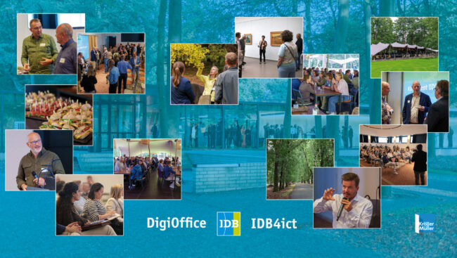 Fotocollage van het Klantevent 2025 in het Kröller-Müller Museum.